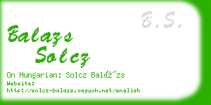 balazs solcz business card